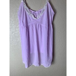 VICTORIAS SECRET MESH BABY DOLL LINGERIE NIGHTY TEDDY SLIP DRESS XL